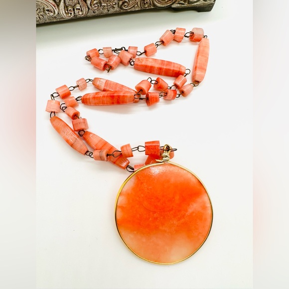 Vintage Carved Aztec Medallion Necklace - Picture 7 of 13